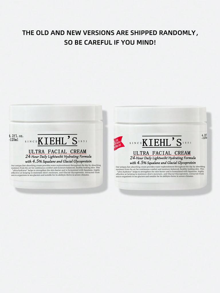 Kiehl's Ultra Facial Cream | 24H Feuchtigkeitsspendend, 4,5% Squalan 125ml (Versionen Zufällig)
