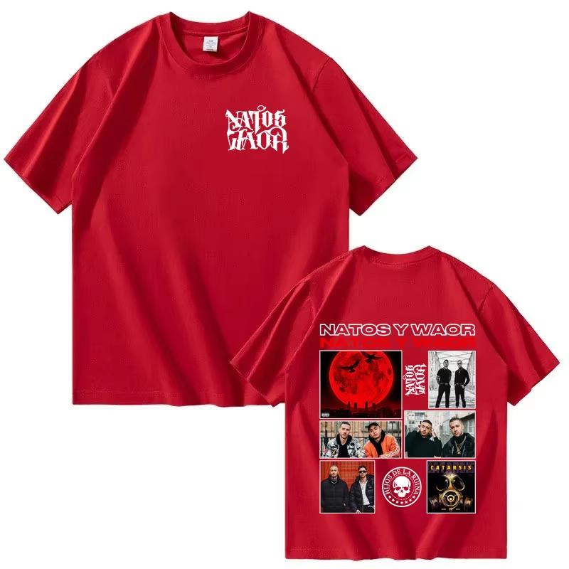 

Singer NATOS WAOR Tour Album 2026 Merch Hipster Mens Womens Fashion Harajuku Round Neck Comfortable Shortsleeved top Fans Gift 4XL