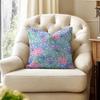 Garden Flowers Cushion Cover Natural Linen Organic Fabric DoubleSided Printing Couch Pillow Covers Home Decor
