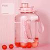 2.5L Large Capacity Sports Water Bottle with Straw Portable Plastic Space