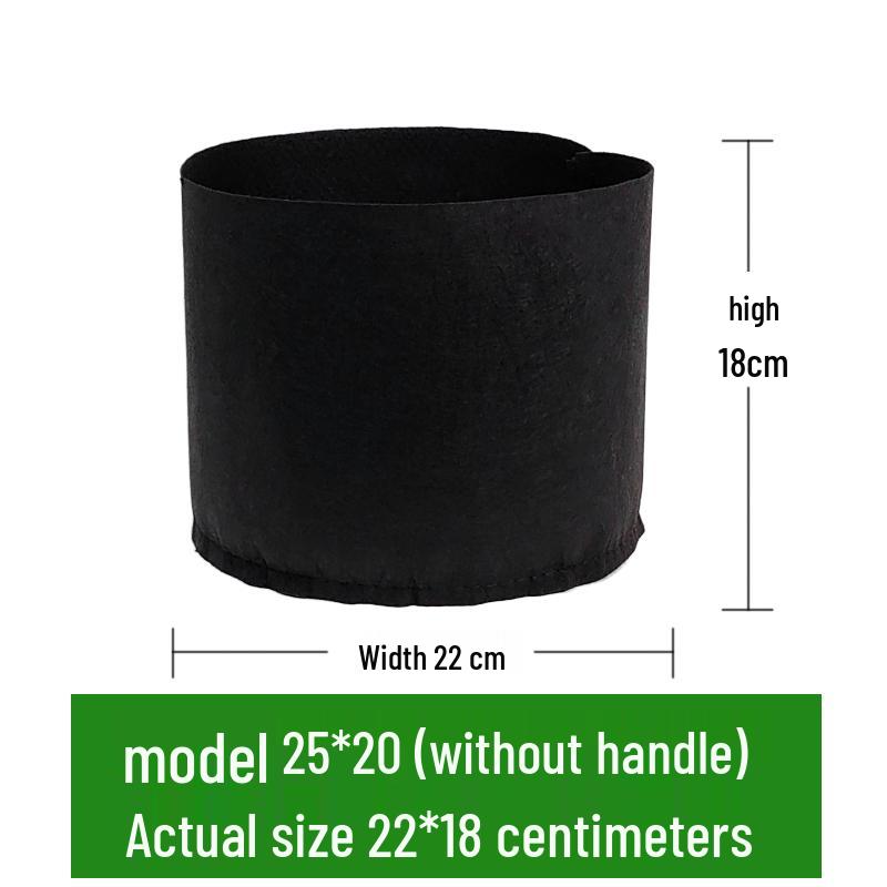 Extra-Large Black Non-Woven Fabric Grow Bags for Plants and Trees - Thickened Nutrient Pots and Seedling Bags