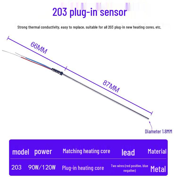 90W 203H/205H High-Frequency Soldering Iron Heating Core & Wire Accessory for Soldering Stations