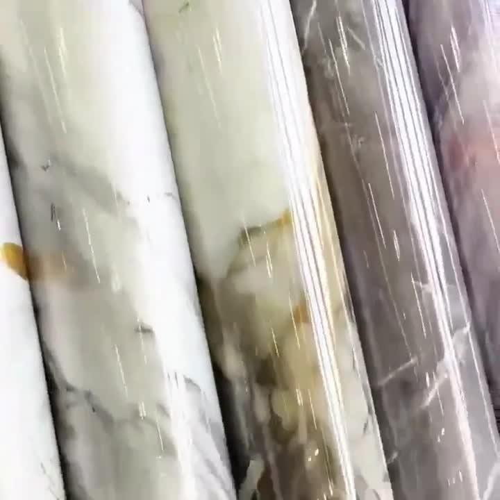 Marble Wall Sticker Waterproof Anti Fouling Oil Proof PVC Self Adhesive Wallpaper for Kitchen Bathroom Cabinet Renovation