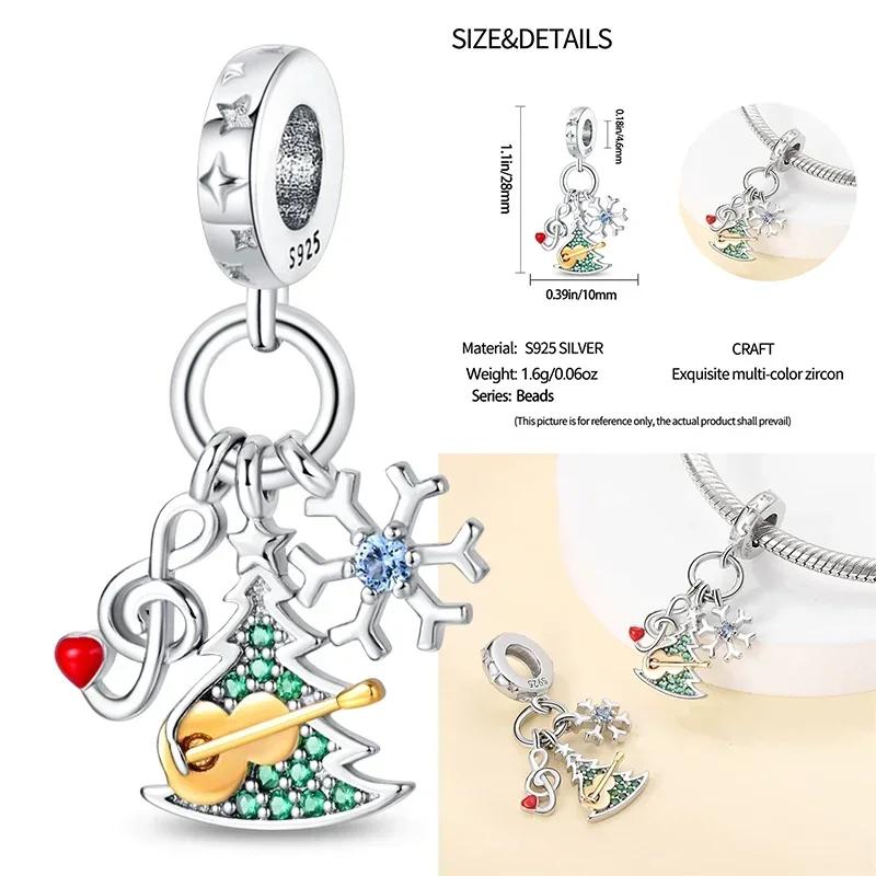 Christmas Charms Copper Christmas Tree Santa Claus Ice Boot Snowflake Pendant Beads Fit Bracelet Diy Jewelry