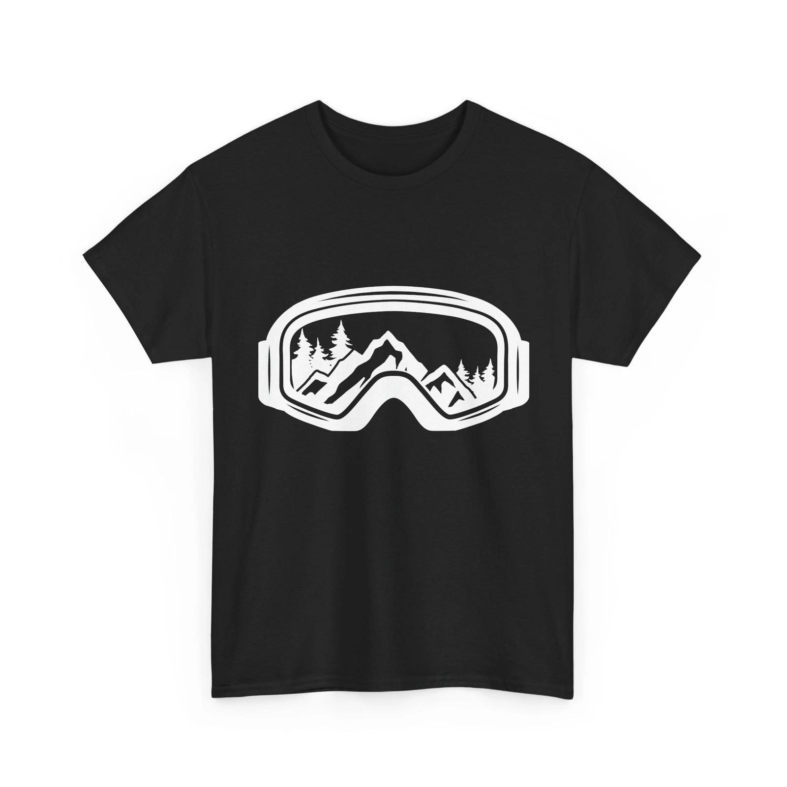 Skiing Shirt, Skiing Goggles Winter Sports Mountains Lovers Skier Shirt L