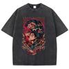 Anime Attack On Titan TShirt Hip Hop Oversized Streetwear Vintage Printed Washed Short Sleeve T Shirt Summer Male Tops