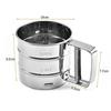 Flour Sifter-Stainless Steel Hand Held Flour Sifter,Flour Shaker Cup for Home Kitchen with Hand Press, Large Capacity Baking Sieve Cup for Icing Sugar