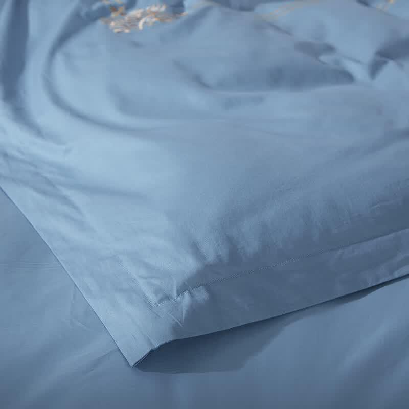 FUANNA Budapest Embroidered Cotton 4-Piece Bedding Set