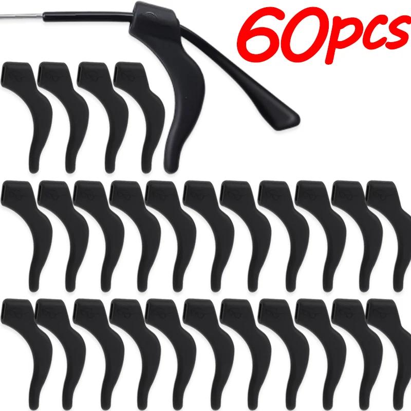 2-60pairs Silicone Anti-slip Ear Hooks Women Men Antiskid Glasses Leg Ear Sleeve Clear Anti-fall Eyewear Holder Accessories