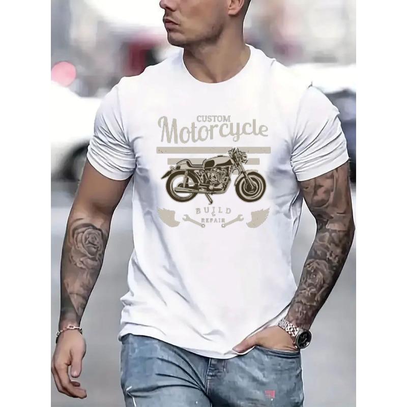 

Mens TShirt Comfortable Crew Neck Casual Cotton ShortSleeves Soft Breathable Top Menswear Tshirt Spring Streetwear Cotton Fabric Trendy Letter Print S белый