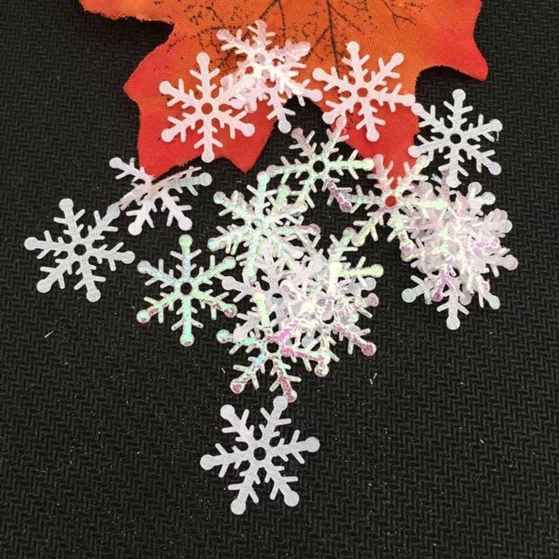 200/300PCS Snowflakes Confetti Decorations for Christmas Winter Confetti Snow Party Wedding Birthday Holiday Party Table Decorations Supplies