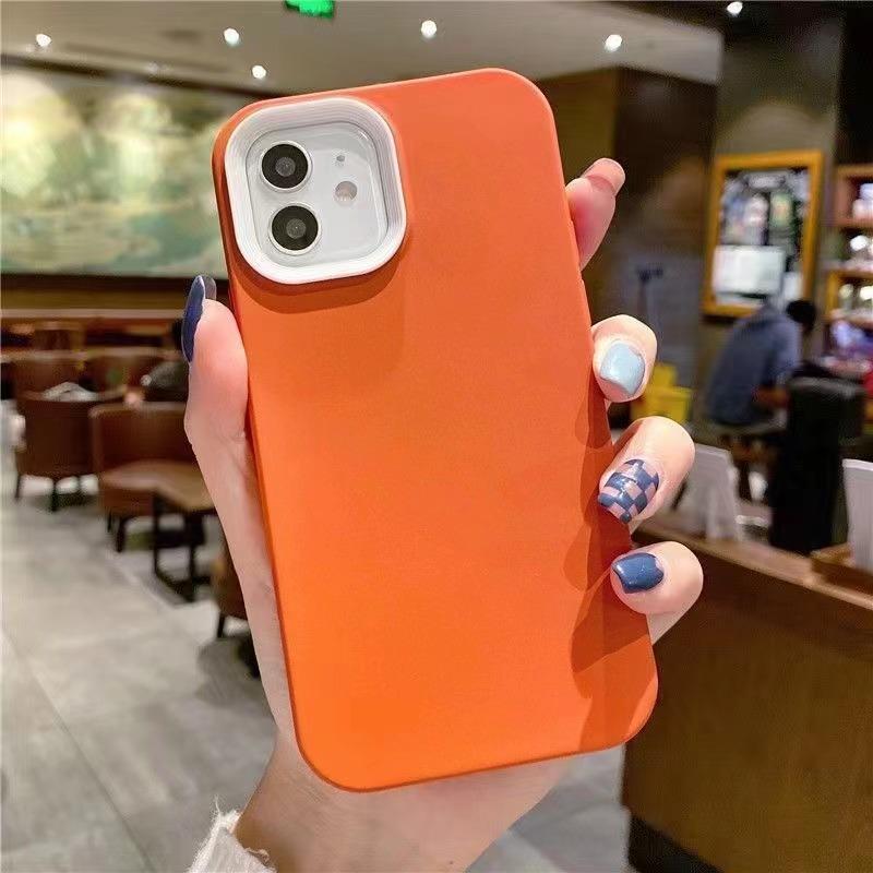 Simple Candy Color Three-in-one Suitable for Iphone15/14ProMax Apple 13 Mobile Phone Case 12/11 Silicone Case