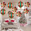9 pcs Christmas round candy lollipop aluminum foil balloon Christmas sweet island decoration New Year candy party decoration
