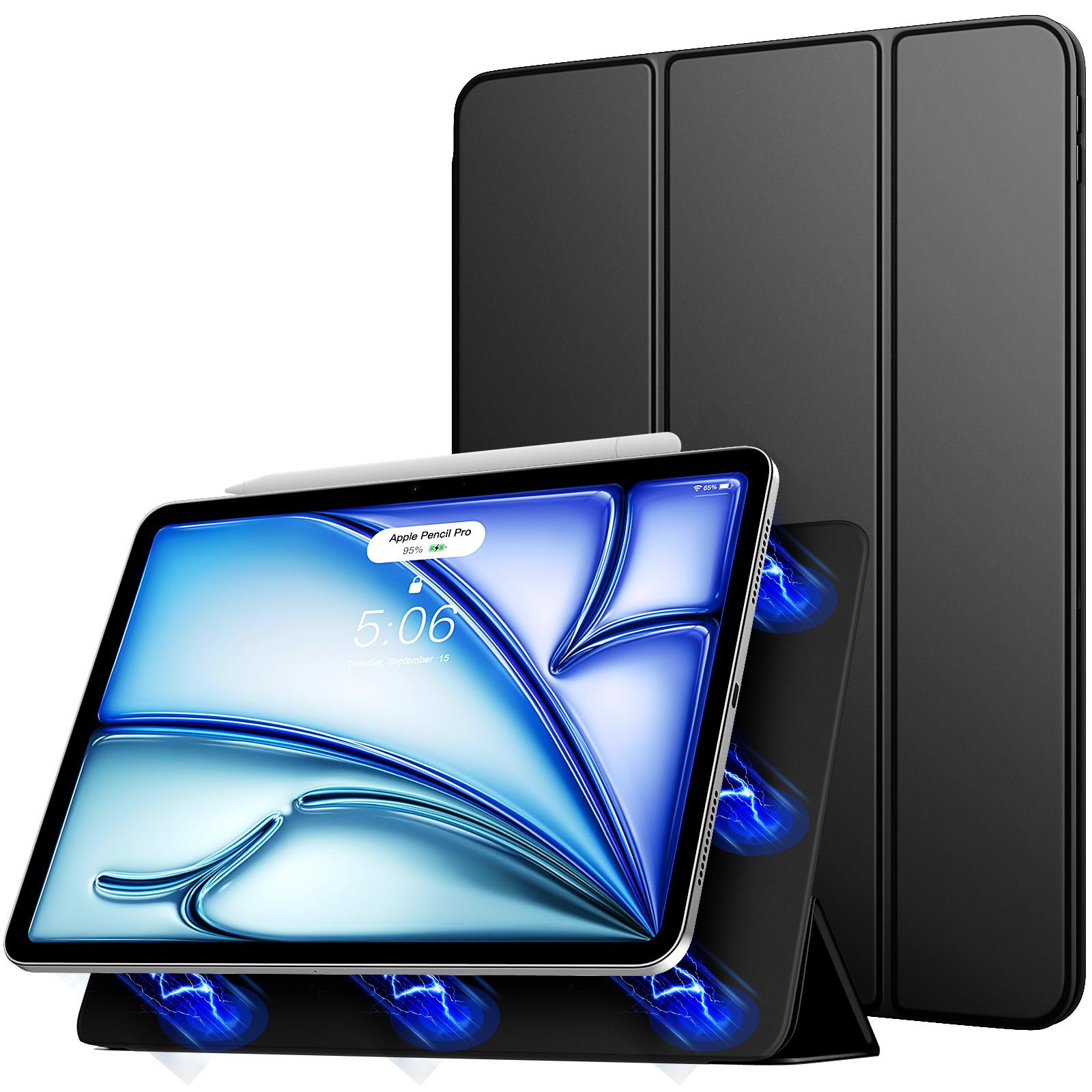 Magnetic Case for iPad Air 11 Inch (M3/M2-/), iPad Air 5th/4th Generation Case (/) 10.9 Inch Smart Folio чёрный
