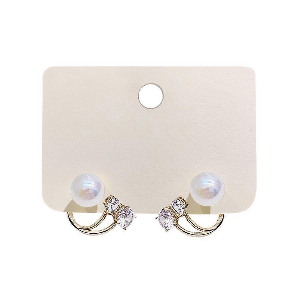 Fashion Rhinestone Crystal Pearl Ear Stud Earrings 2022 Women Gift Jewelry M9C6