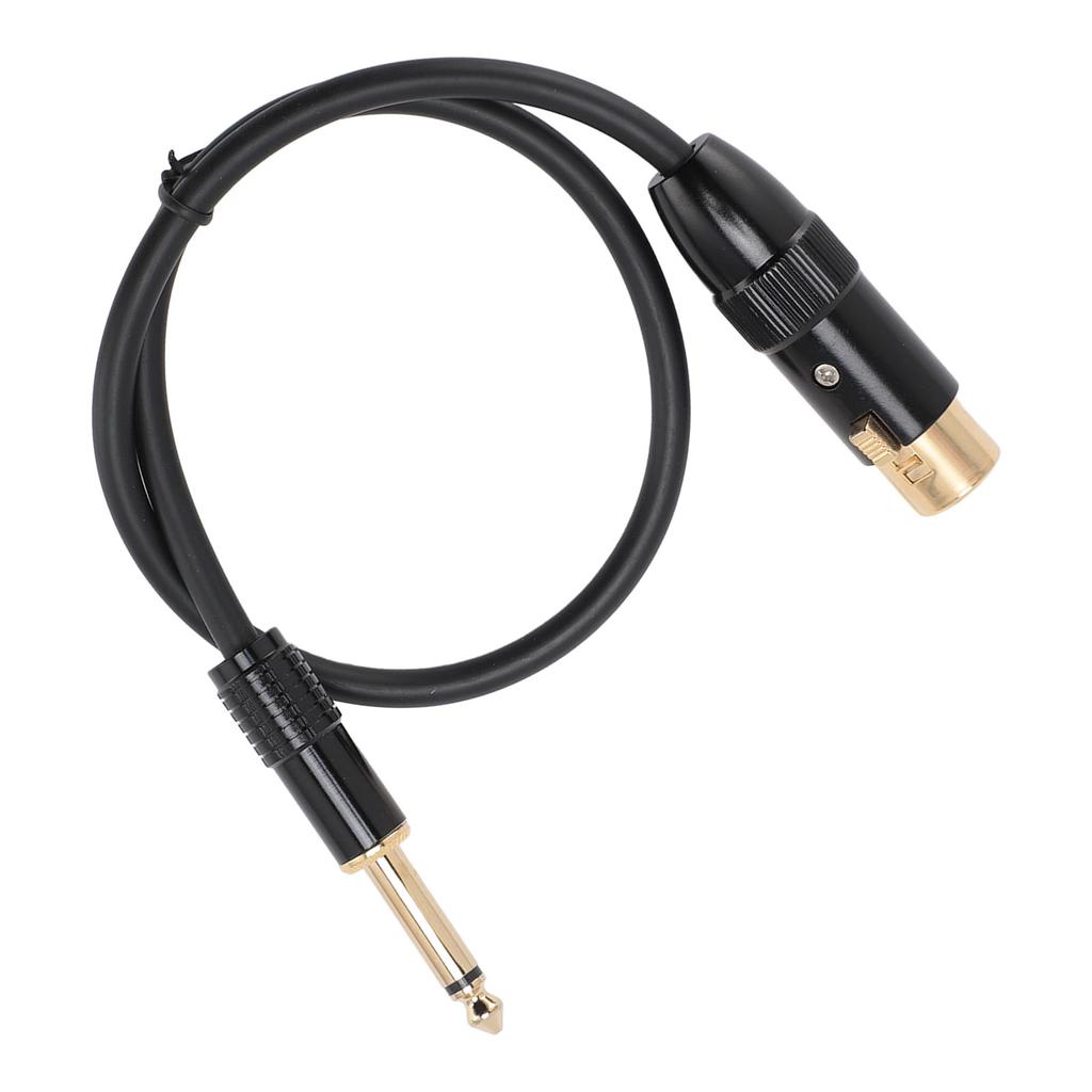 XLR Female to 6.35mm Mono Male Cable Gold Plated Connector Female XLR 1 4 Inch Mono Jack Microphone Cable Mic Cord 50cm