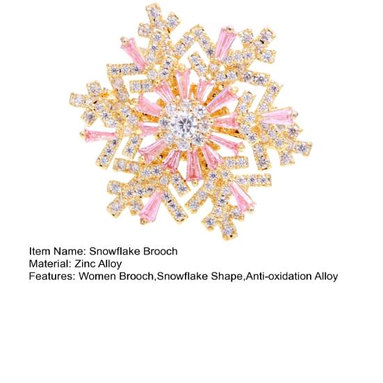 Snowflake Brooch Full Diamond Multifunctional Jewelry for Suits Coats Bags Exquisite Sparkling
