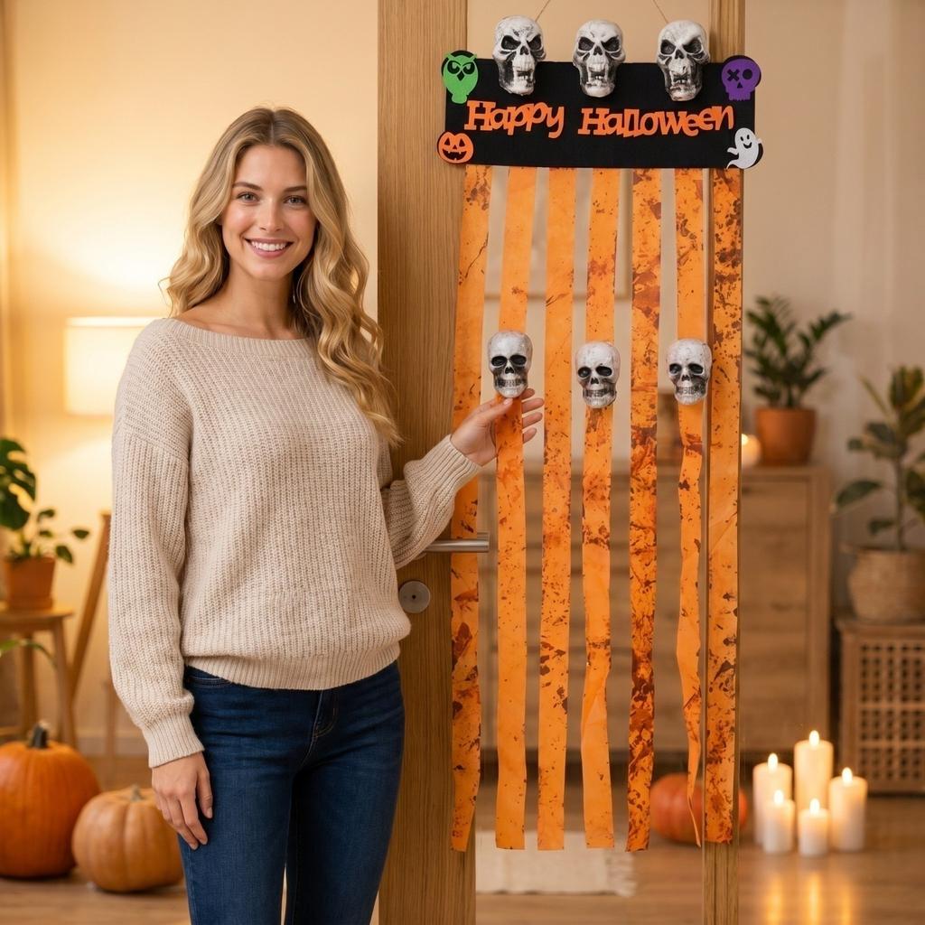 120*48cm realistisches kleines hängendes Ornament Horror-Vorhangdekoration Halloween-Ornament