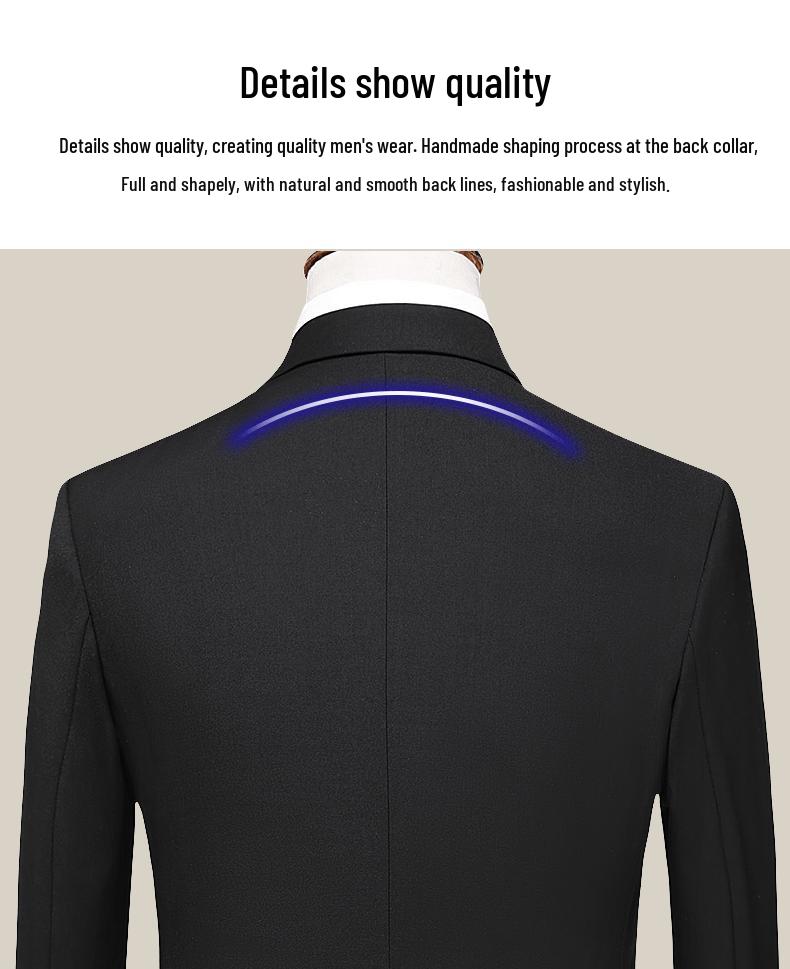 Men's Korean Slim Fit Double-Breasted Suit Set – Casual or Wedding Tuxedo