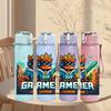 1PC Gamer King Cartoon Character 750ml Color Plastic Sports Water Bottle Leakproof Flip Straw Lid Suitable for Sports Office Home Use