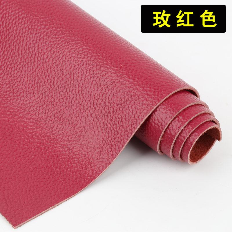 

Genuine leather head layer, cowhide leather material, bright red lychee pattern, rose red wine red leather sofa cushion, headboa 20x20cm лавандовий