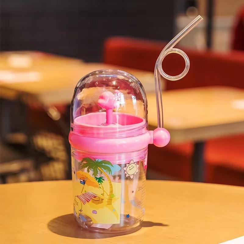 

Whale Shape Spray Cup, Children Straw Drinking Cup, Cute Dolphin Water Bottle, Food Grade Plastic Cup, Birthday Gift розовый