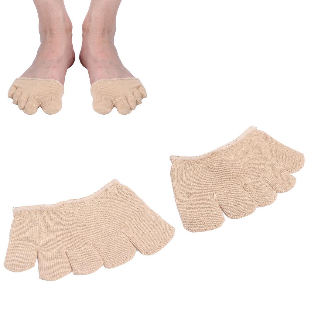 Toe Separating Heelless Socks Breathable Sweat Absorbent Forefoot Pads Cover Toed
