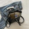 Love rhombus chain backpack women's 2025 new fashion Korean version casual backpack shoulder bucket bag