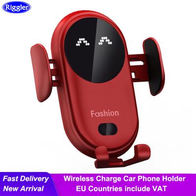 Supporto per caricabatterie wireless con sensore a infrarossi in auto per iPhone 12 11 Supporto per telefono cellulare Supporto per auto Supporto per telefono cellulare