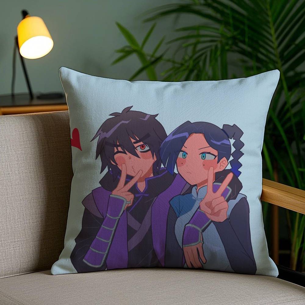 S-Scissor Seven Pillow Case Office Sofa Dorm Chair Back Short Plush Double-sided Printing Home  Cushion Cover