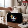 2D Flat 1pc, Tissue Box. Colorful Soccer Explosion Pattern Napkin Paper Dispenser, Reusable, Daily Desktop Tissue Storage Box, Suitable for Kitchen Li