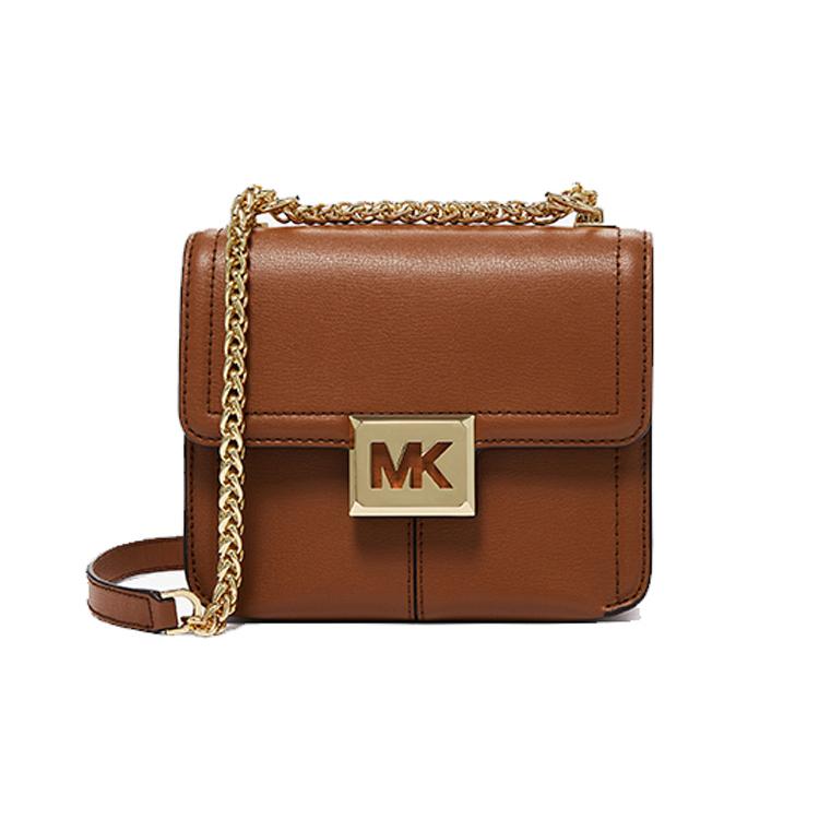 

Новая сумка-цепочка MICHAEL KORS Sonia из коровьей кожи, сумка через плечо маленькая женская кожаная коричневая 35F1G6SS5L-230 19.1*8.1*15.5CM