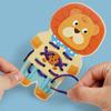 Educational Wooden Lacing Toy Hand-eye Coordination Caterpillars Eat Fruit  Training