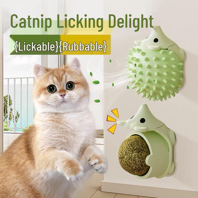 Catnip Hedgehog Toy: Self-Entertainment, Scratch & Itch Relief, Teething Stick & Teeth Cleaning for Cats