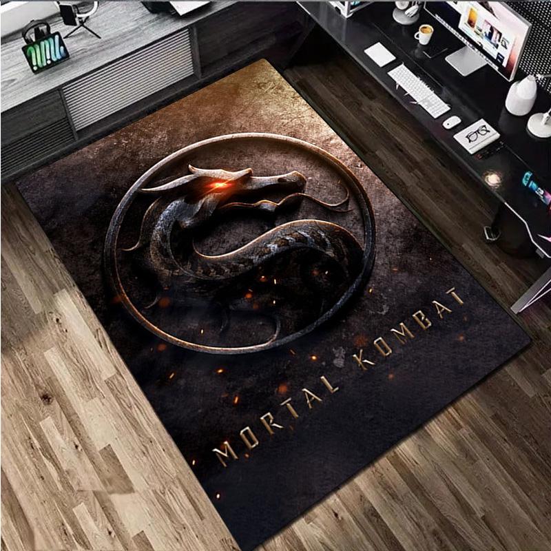 1Pc Mortal Kombat Print Rug - home decoration Carpet For Living Room Bedroom Flooring Computer Chair Area Rug