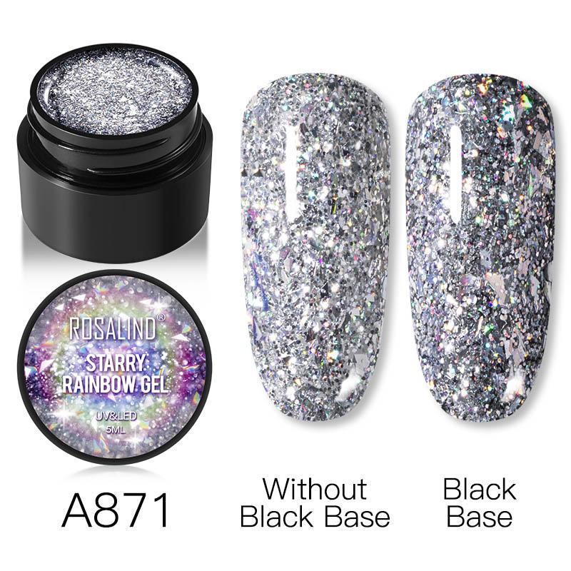 ROSALIND 5ml Starlight Diamond Gel Bright pentru Nail Art Design Lampă LED/UV