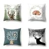 Polyester Pillowcase Automobile Decoration Home Printed Deer Pillowcase Waist Cushion Cover Car Cushion Head Cushion Cover