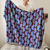 Half fluffy blanket, office nap shawl blanket, warm nap cover blanket, convenient to carry and keep warm