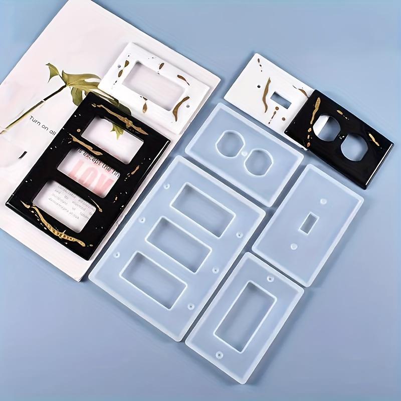 Silicone 6-Pack Resin Casting Molds DIY Epoxy Molds for Light Switch & Outlet Covers, Irregular Shape Crafting - Decorative Home Decor