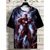 Sommer Herren 3D Gedrucktes Marvel Avengers Liga Iron Man T-Shirt - Street Rundhals Locker Kurzarm Erwachsenen Sportshirt
