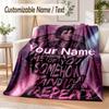 Arctic Monkeys Custom Name Flannel Throw Blanket Soft Warm for Sofa Bed Indoor Home Use
