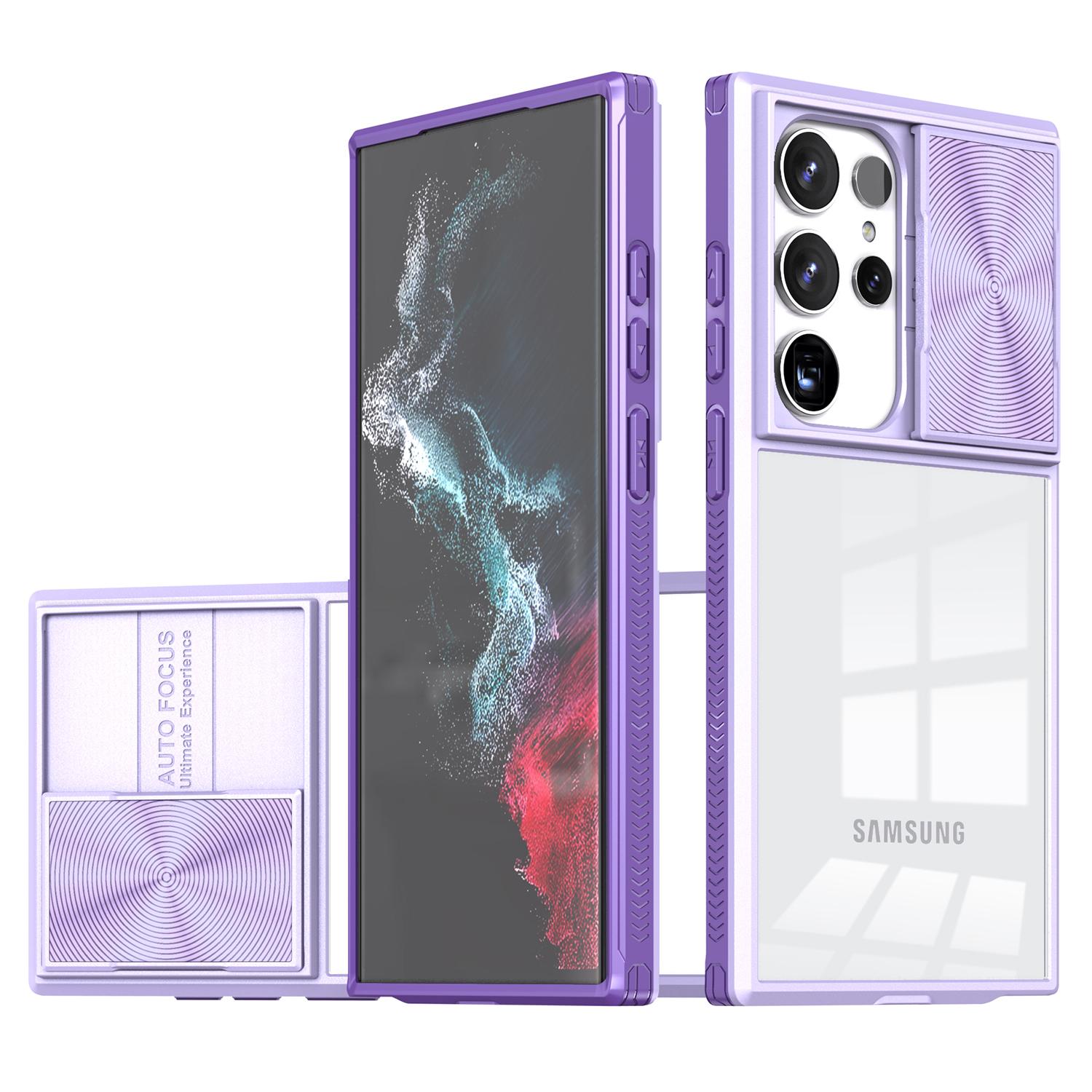 

For Samsung Galaxy S25 Ultra Case TPU+PC Clear Phone Cover Purple