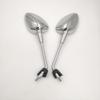 Universal Vespa LX S150 Primavera Sprint GTS300 Aftermarket Side Mirror With Chrome Black Finish Long Short Stem