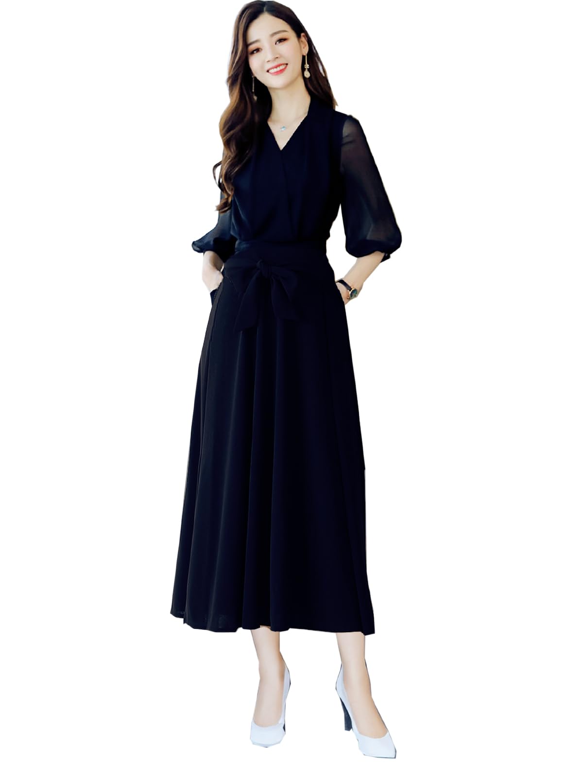 

Natusee Платье большого размера прозрачное, Свадьба, Вечеринка, (М, ВМС)