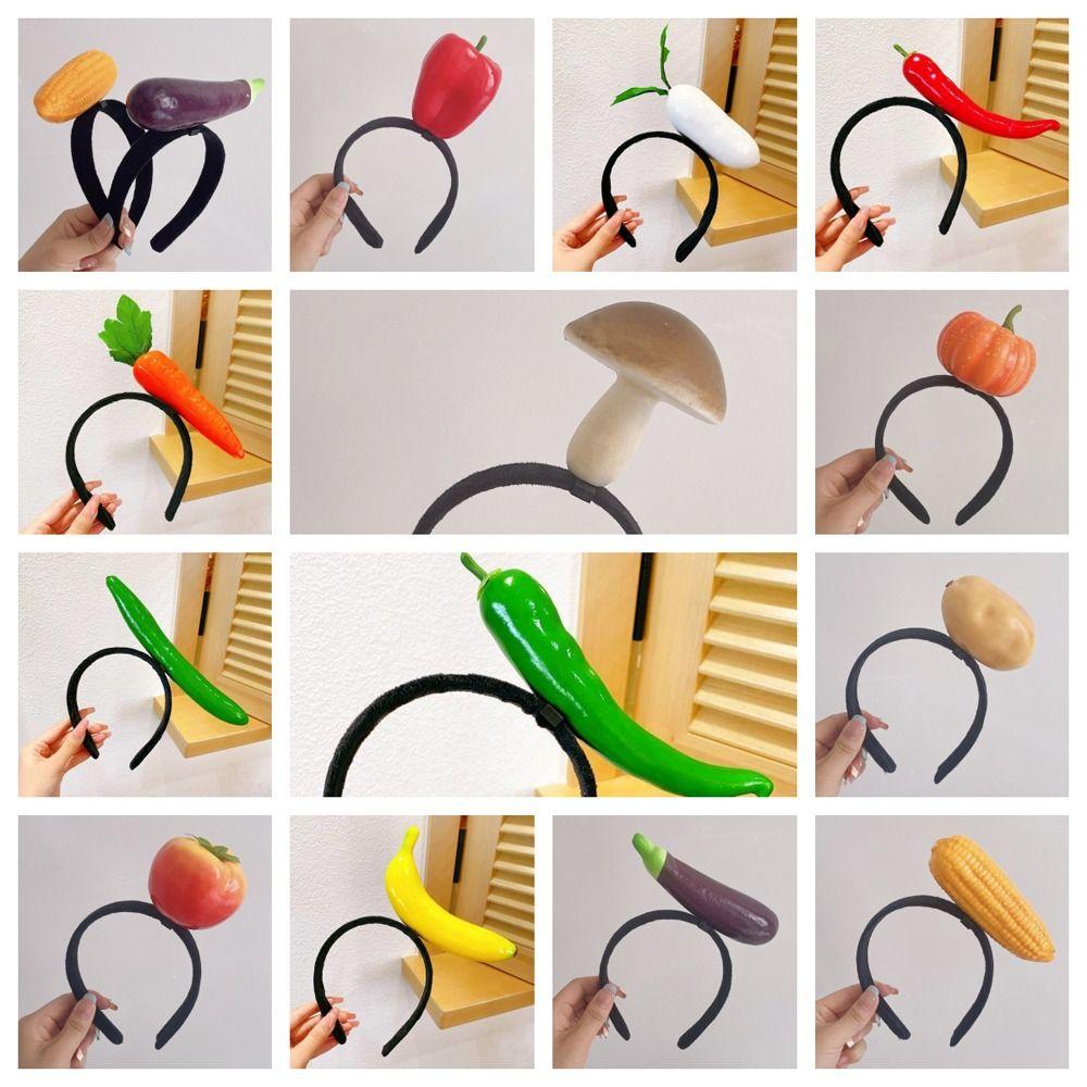 Banana Simulated Food Hair Hoop Tomato Vegetable Hair Bands Fashion Fruits Headband  Party