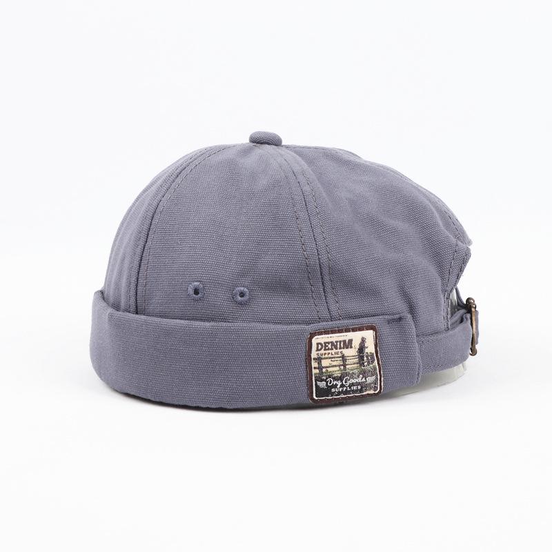 Versatile Korean Style Retro Letter Patch Sailor Skullcap – Unisex Spring/Summer Hat