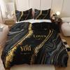Fashion Texture Letter Duvet Cover Set 1 Duvet Cover With 2 Pillowcases High-Definition Print Home Dorm Room Decor