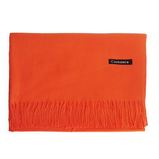 Red Faux Cashmere Winter Scarf for Women - 2026 Korean Style Solid Color Shawl with Logo, Ideal for Annual Meeting Gifts