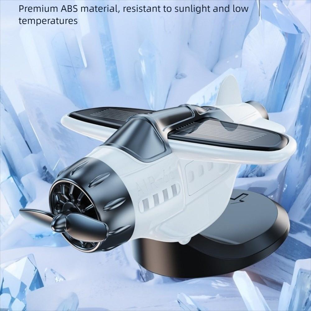 360° Rotary Car Center Console Decorations Solar Powered Aircraft Ornaments Dashboard Ornament