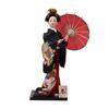 Japanese Geisha Ornament Miniature Figurines 12 Inch Girl Statue Asian Geisha Doll for Shelf Tabletop Home Office Decoration